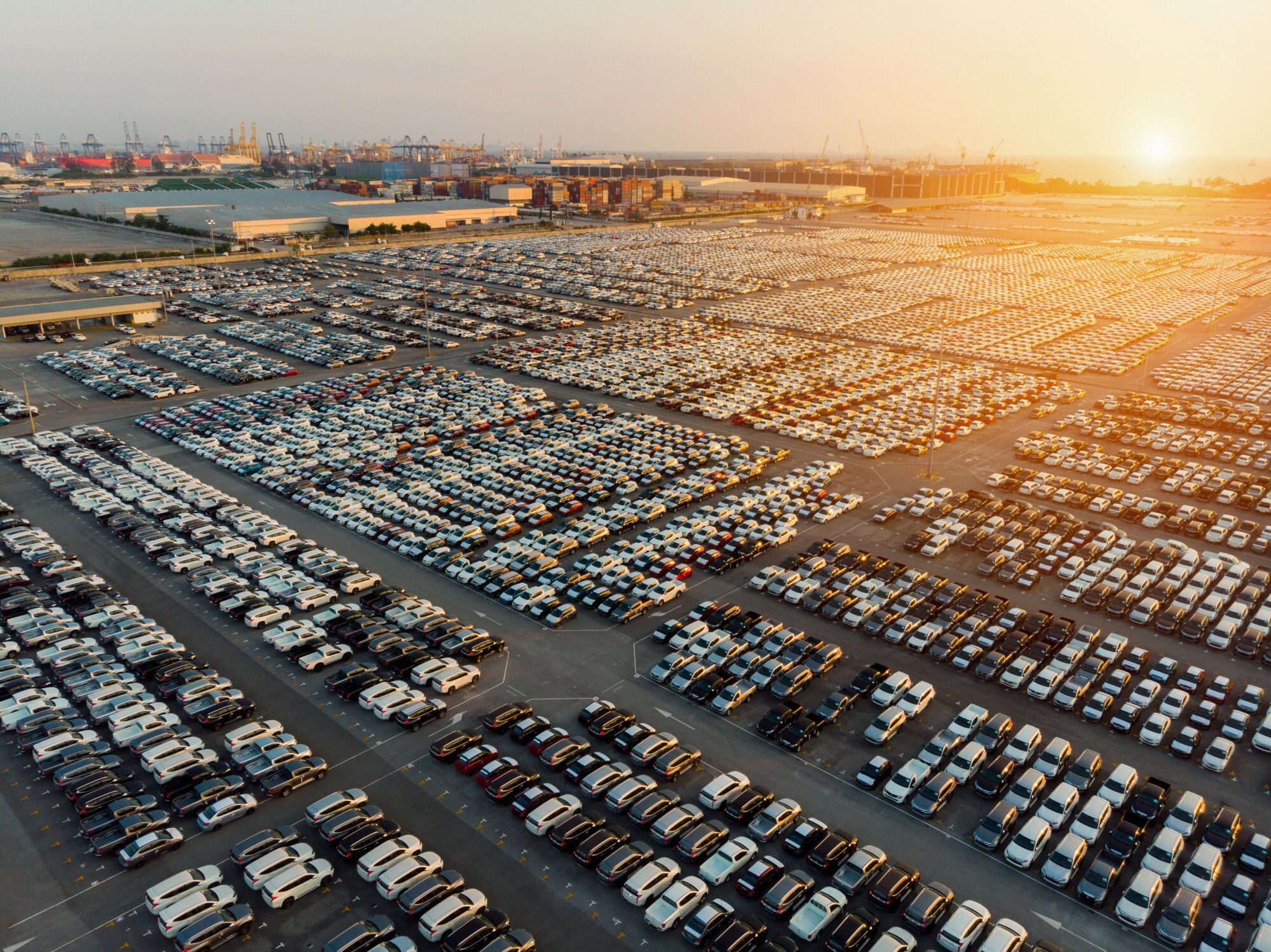 Vista aerea de Recinto Fiscalizado Estrategico en la importación de Autos asiaticos