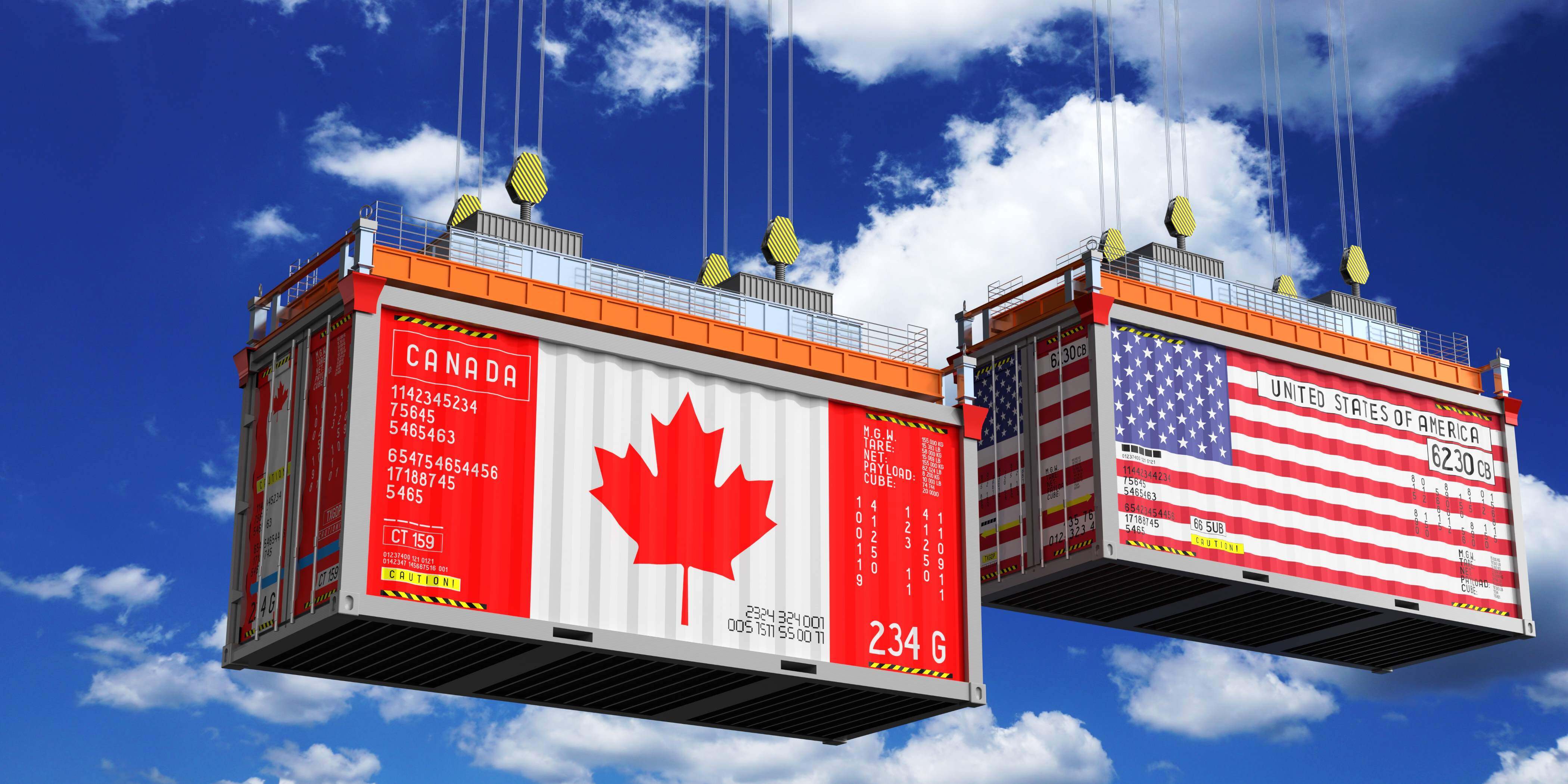shipping-containers-with-flags-canada-usa-3d-illustration